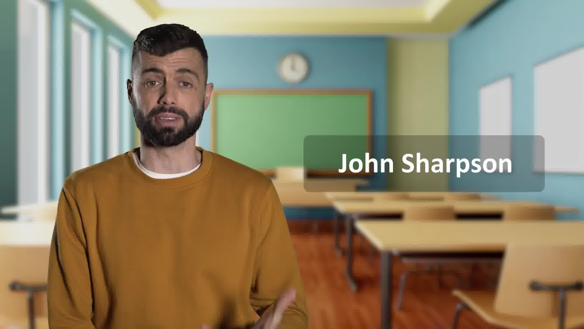 John Sharpson presenting Let's Talk about Mental Health